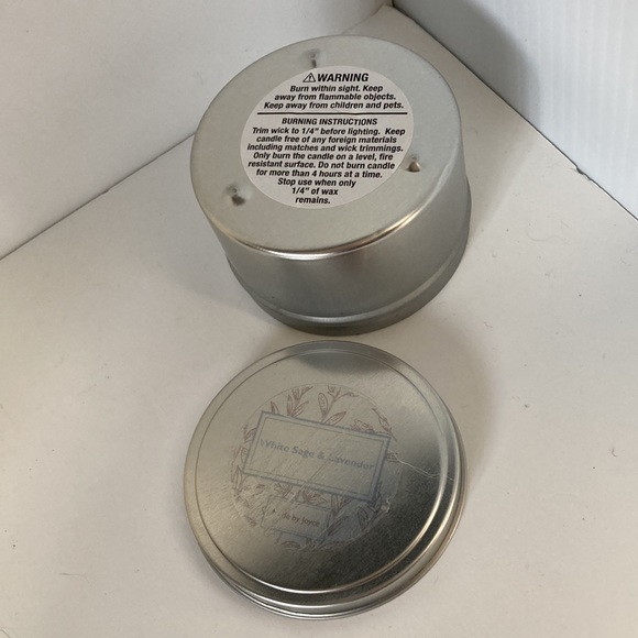 White Sage and Lavender Handmade Hand Poured Candle 4oz - Picture 5 of 6